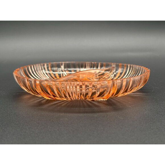 1930s Hazel Atlas Pink Depression Glass Serving Bowl Candy Dish No 573 - Picture 4 of 8
